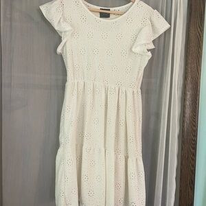 Olivia Rae Cream Eyelet Top